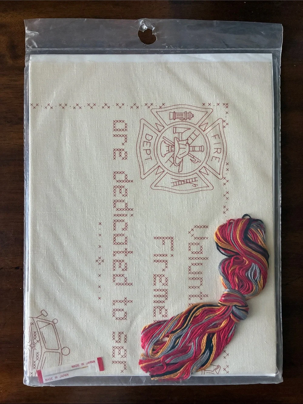 Printed Cross-stitch Kit - No. 442 Fireman (Volunteer Firemen)